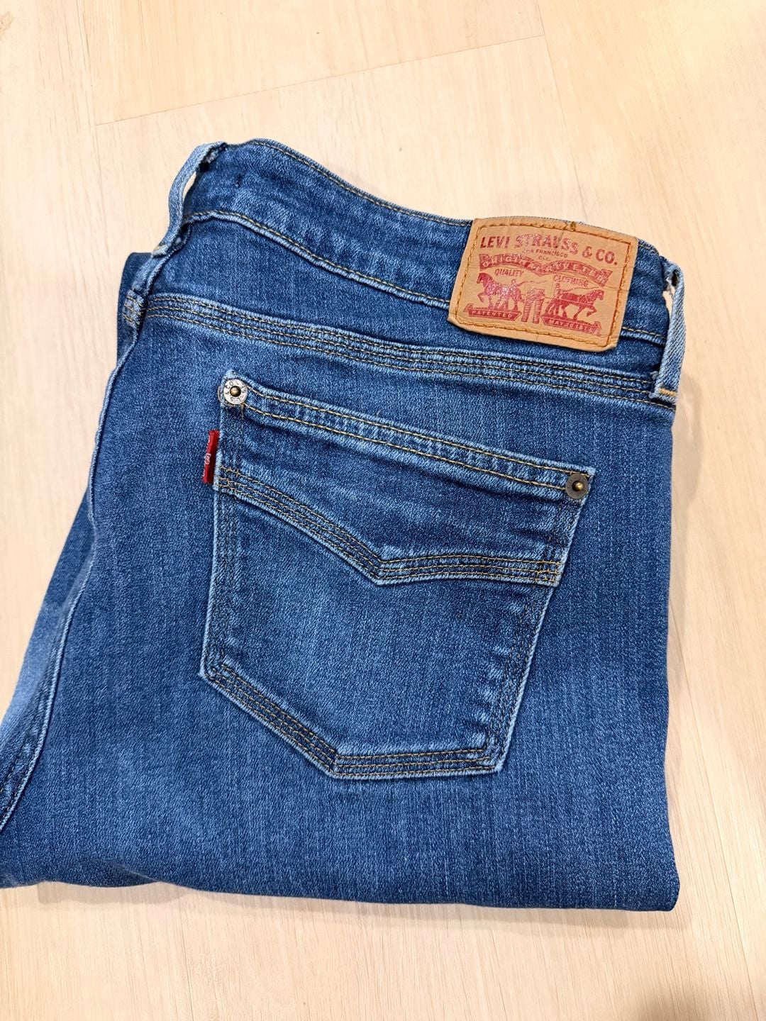 Levi's 715 Bootcut Jeans 31x30 Blue Denim 7