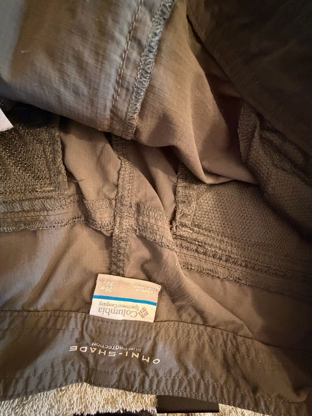 Columbia Omni-Shade Cargo Pants Size 36W x 32L Gray Utility Pants 5