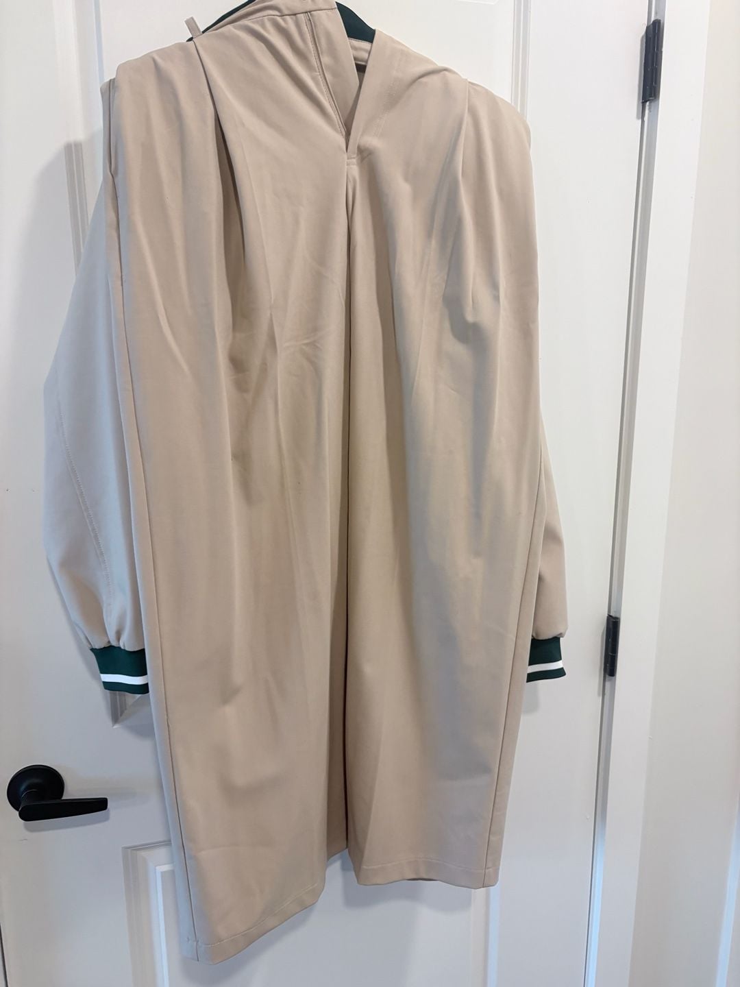 Zara Bomber Jacket & Pants Set Size M Beige Green Striped 5