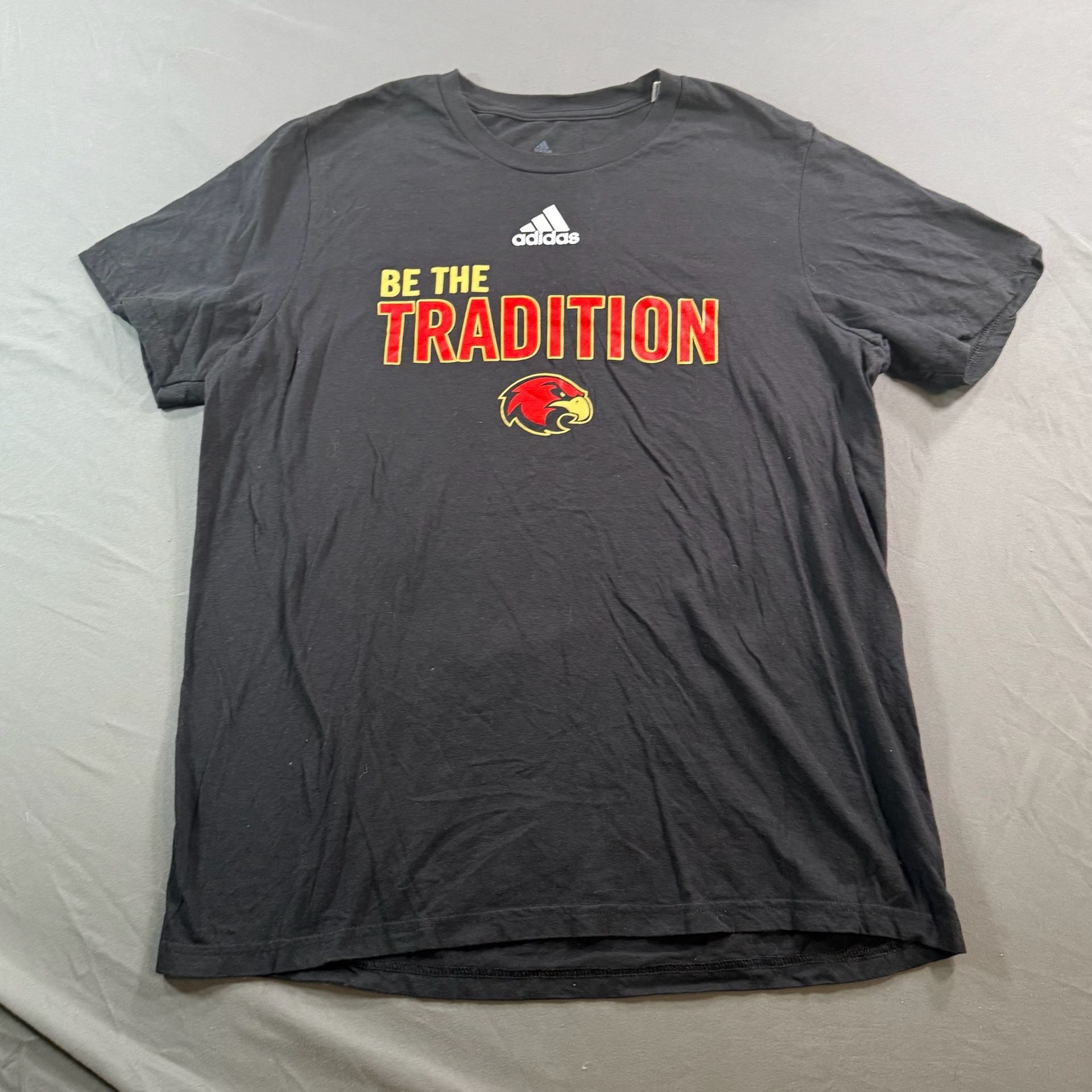 Adidas Be The Tradition Hawks Black Graphic T-Shirt Large 2