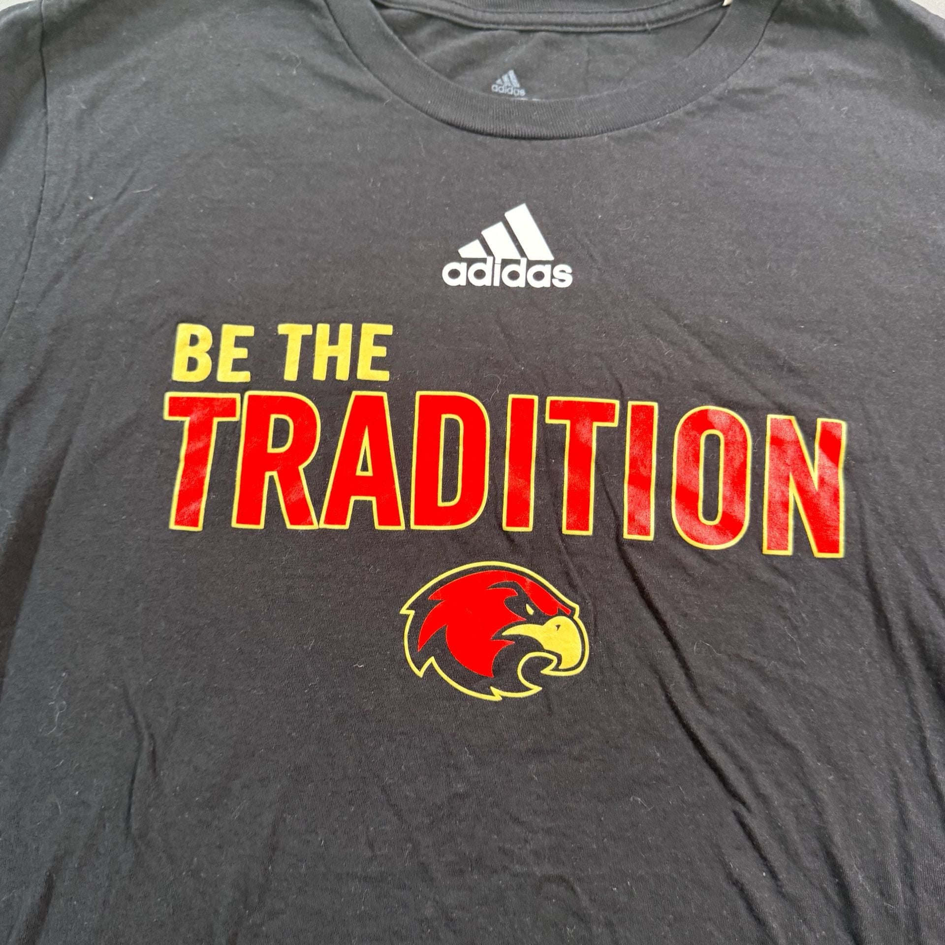 Adidas Be The Tradition Hawks Black Graphic T-Shirt Large 3