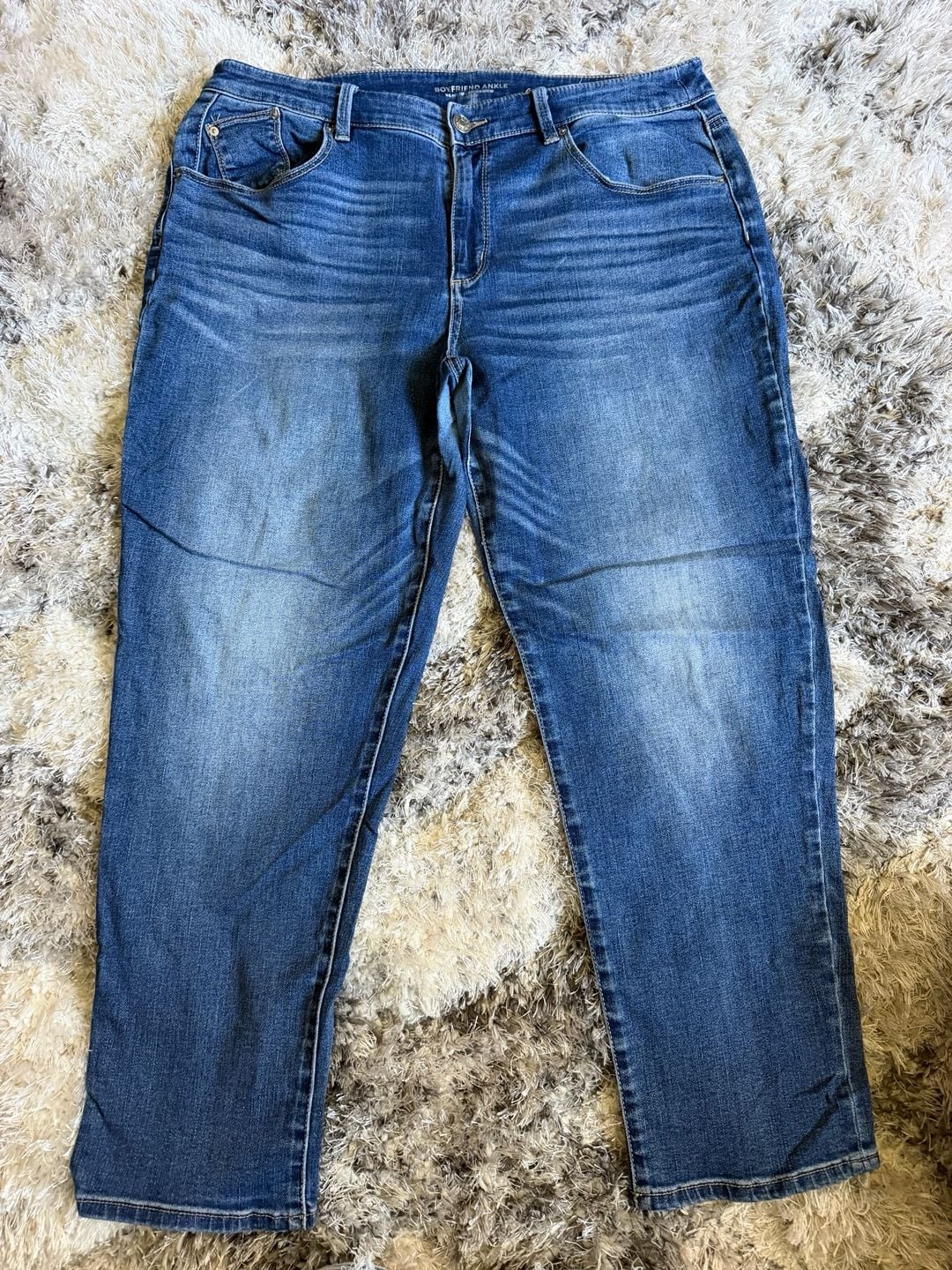 Chico's Boyfriend Ankle Jeans Size 2P (US 12P) Blue Denim 2