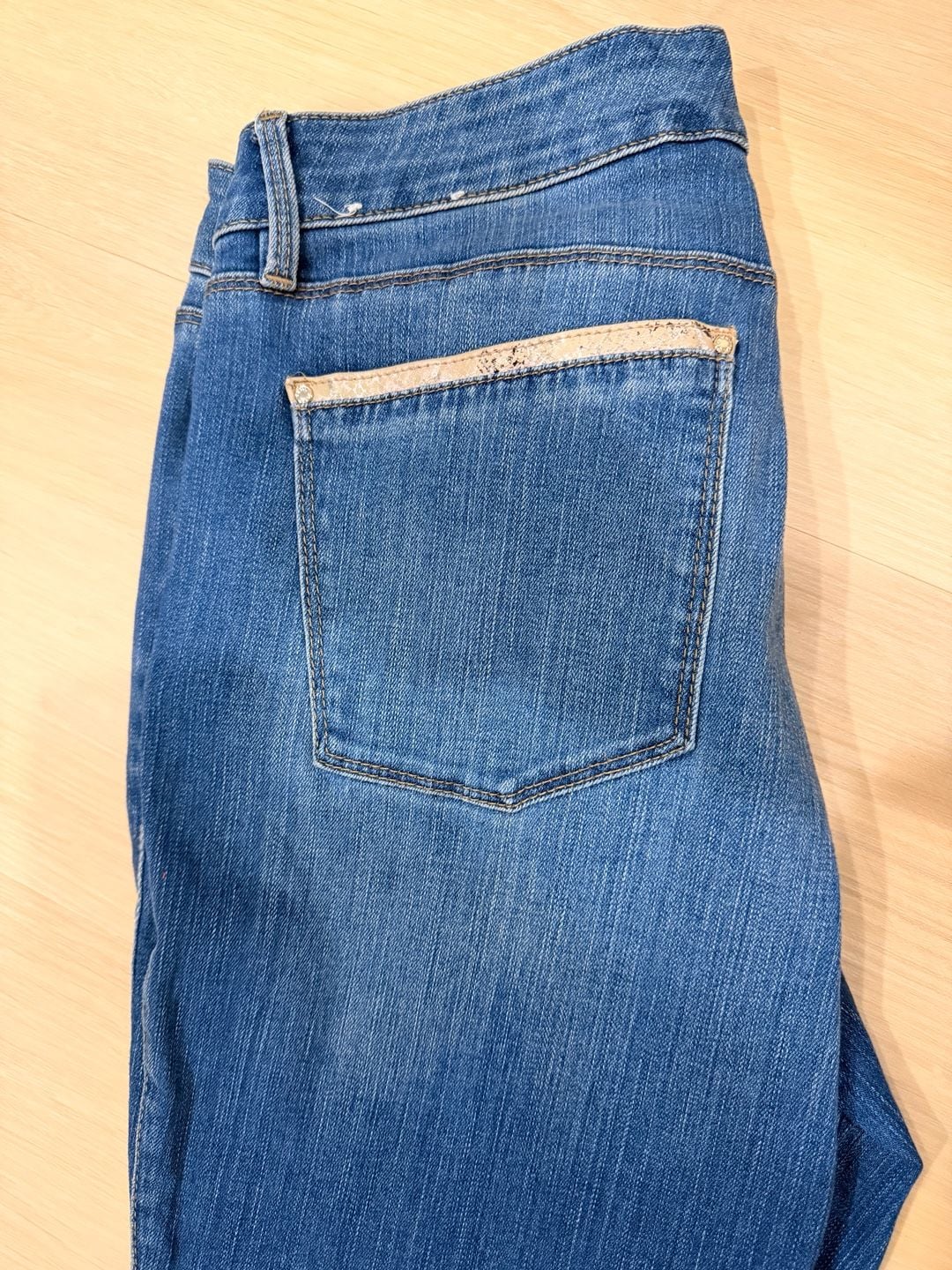 White House Black Market Skinny Jeans Size 8 Blue Ankle Zip 7
