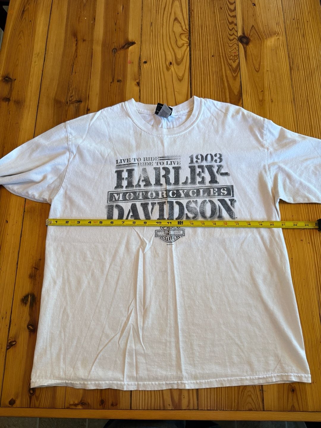 Harley-Davidson Long Sleeve T-Shirt Size L White Oconomowoc WI 7