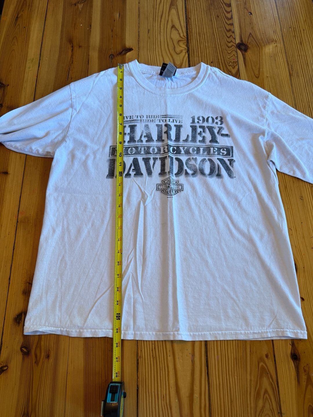 Harley-Davidson Long Sleeve T-Shirt Size L White Oconomowoc WI 8