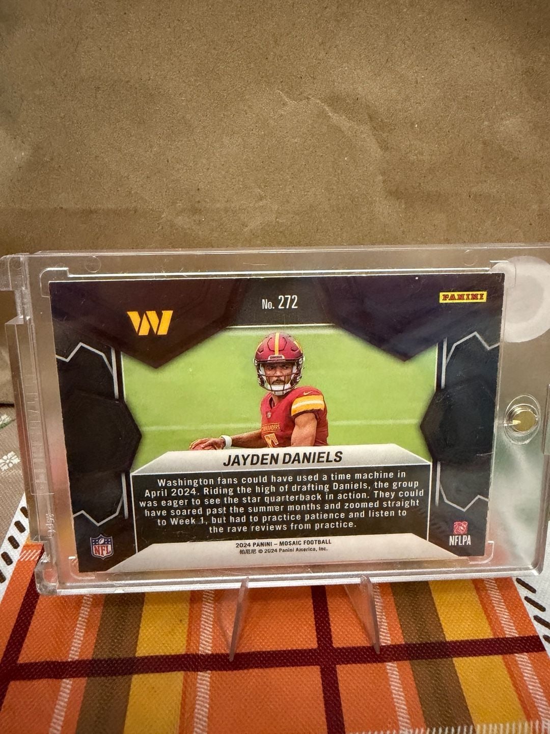 2024 Panini Mosaic NFL Debut Jayden Daniels Rookie Card #272 2