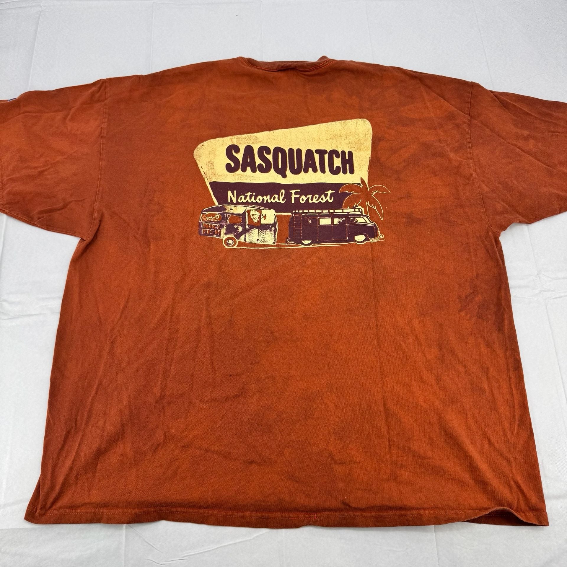 Vintage Y2K Champion Sasquatch National Park T-Shirt XXXL Rust Brown Graphic 4