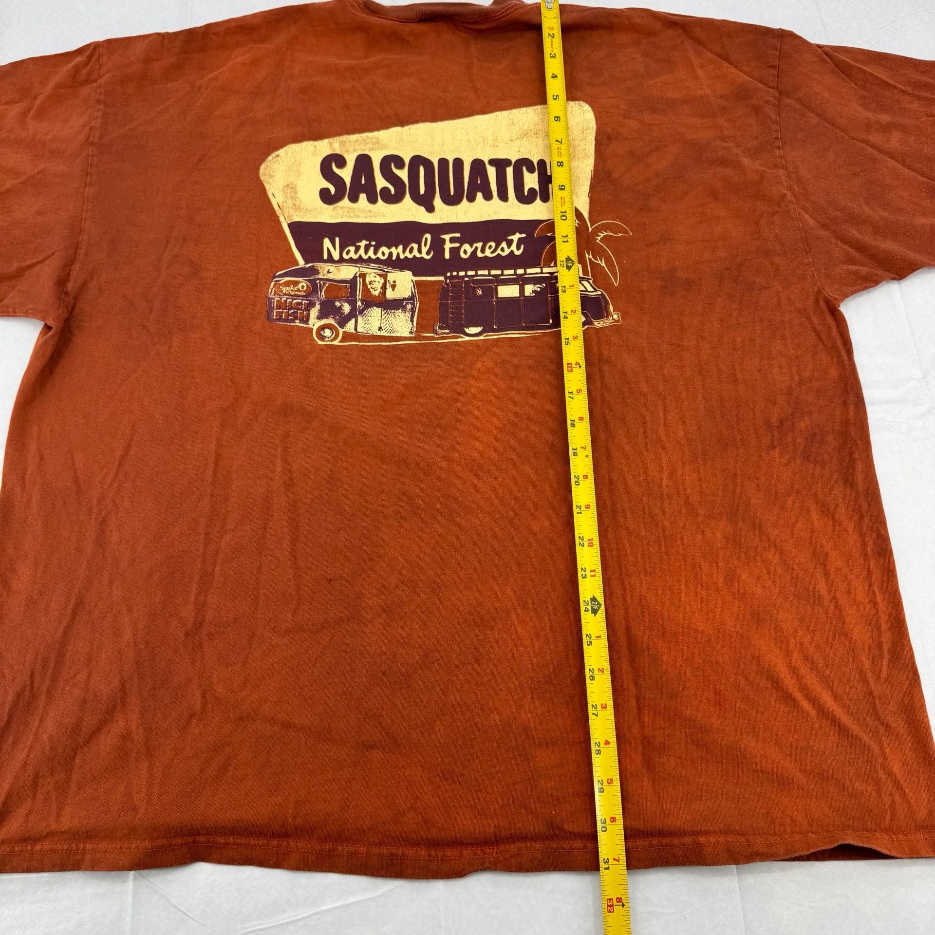 Vintage Y2K Champion Sasquatch National Park T-Shirt XXXL Rust Brown Graphic 7