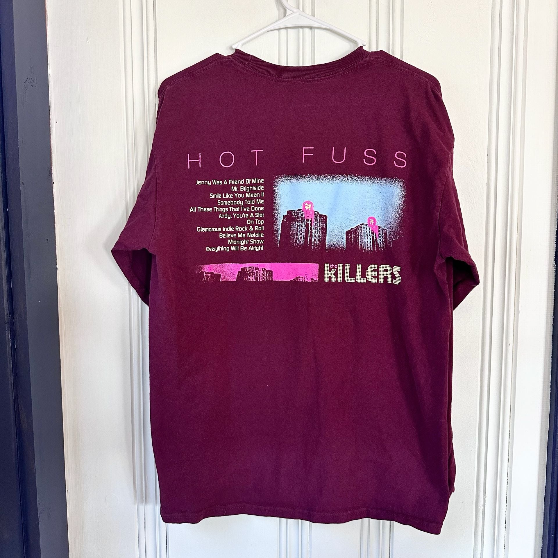 The Killers “Hot Fuss” Album Long Sleeve Band Shirt, Size Large Maroon 3