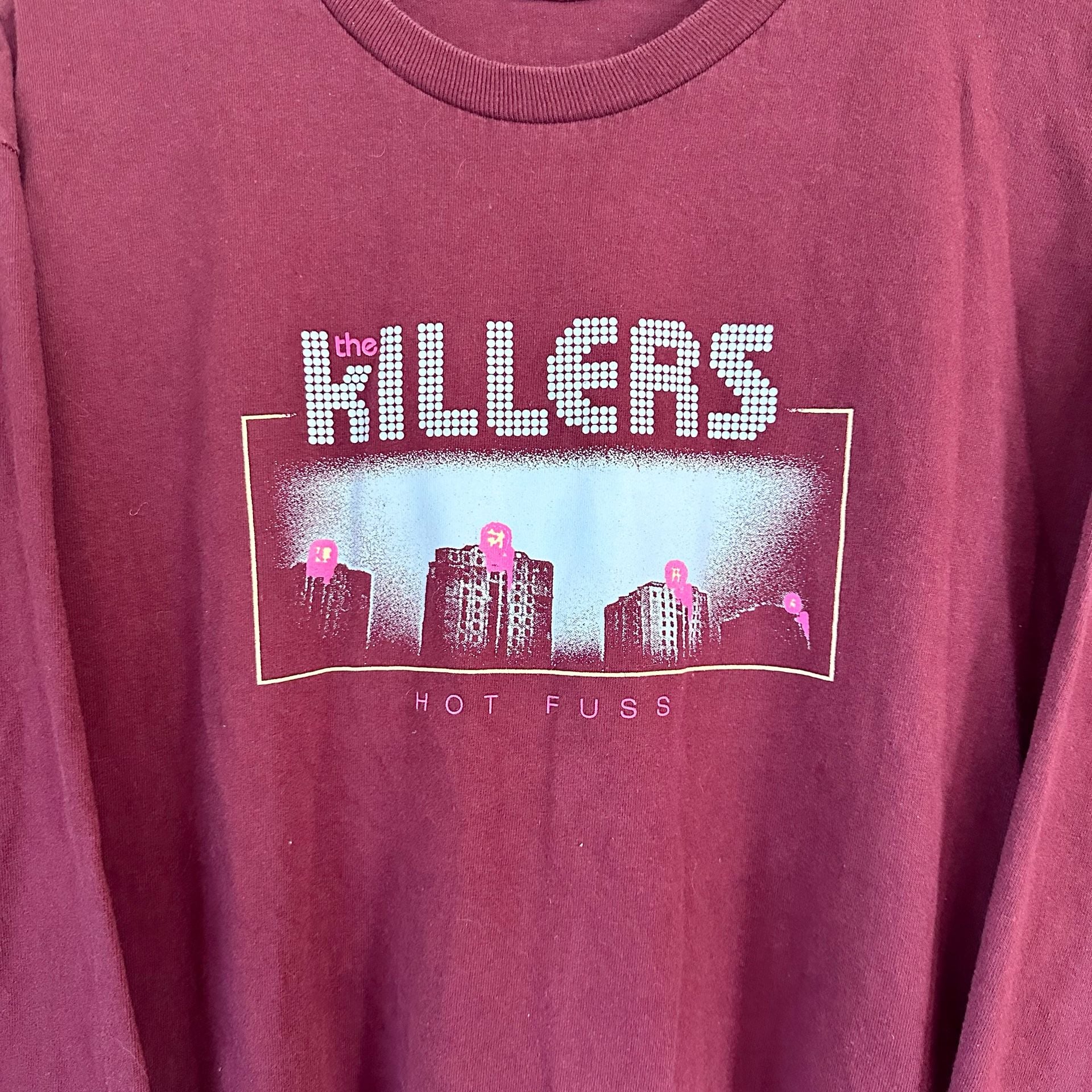 The Killers “Hot Fuss” Album Long Sleeve Band Shirt, Size Large Maroon 6