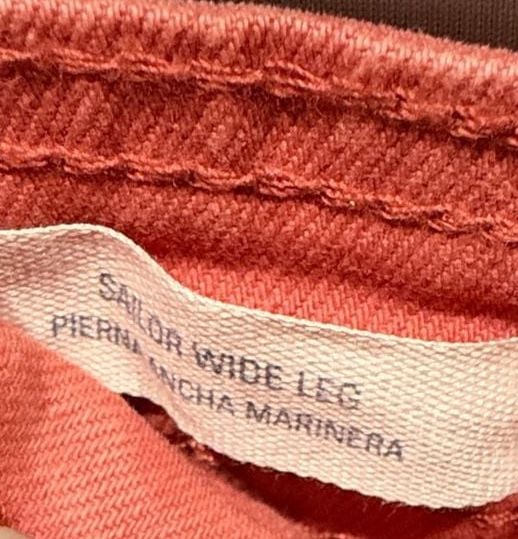 Old Navy High-Rise Sailor Wide Leg Jeans Size 2 Reg Coral 5