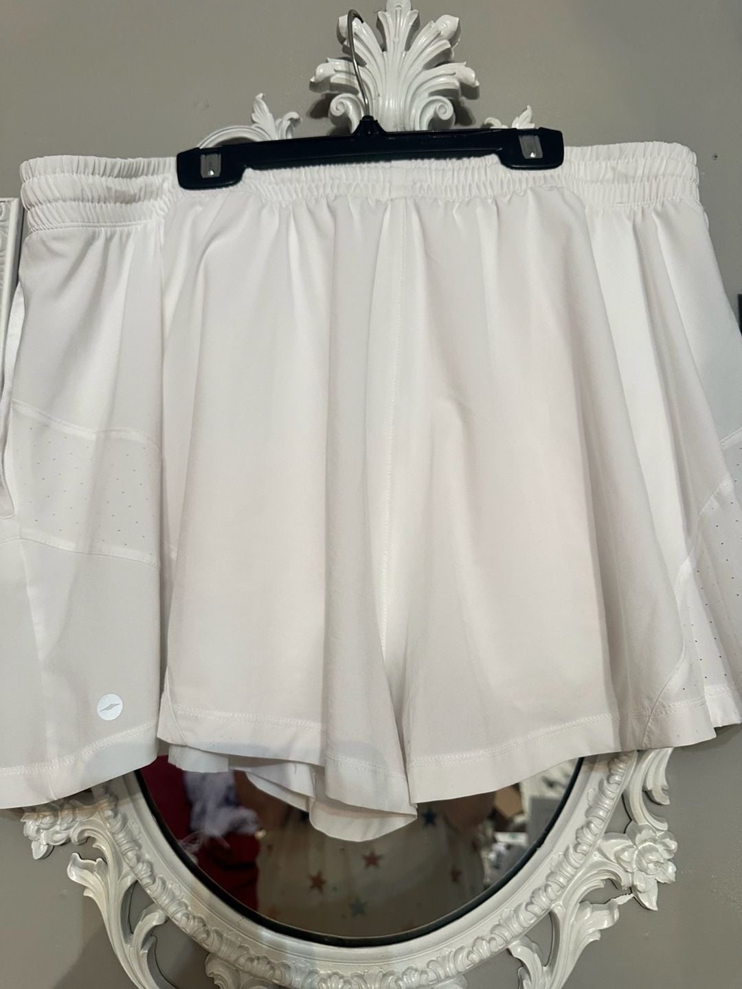 Avia Athletic Shorts Size L (12-14) White Drawstring Activewear 5