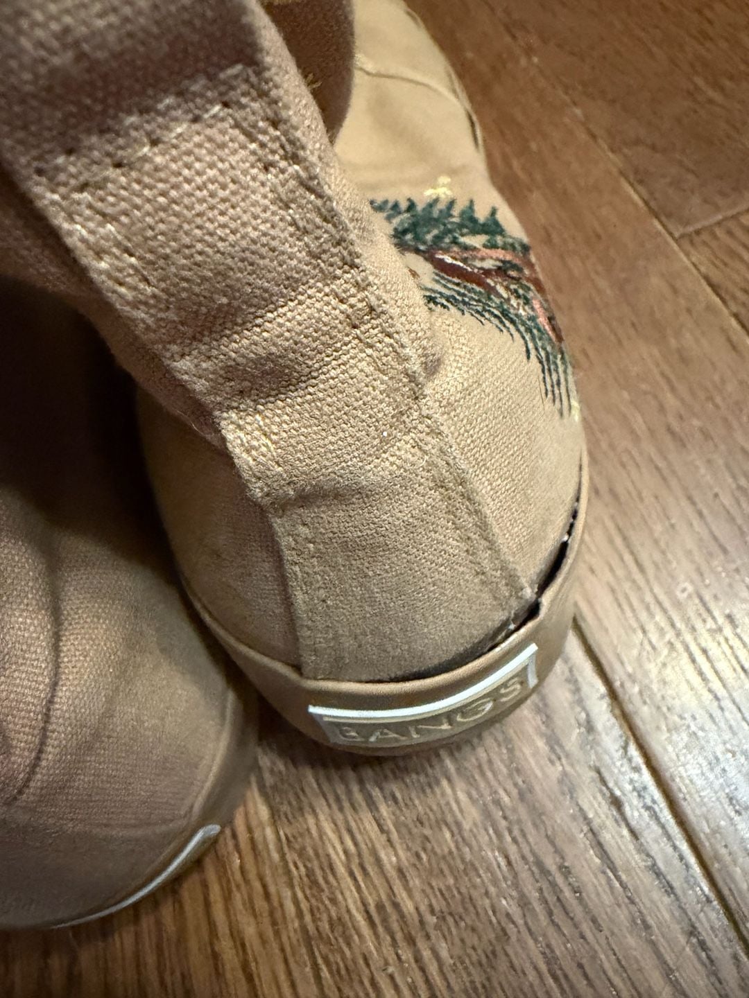 Bangs High Top Sneakers Brown Mushroom Embroidered Shoes 7