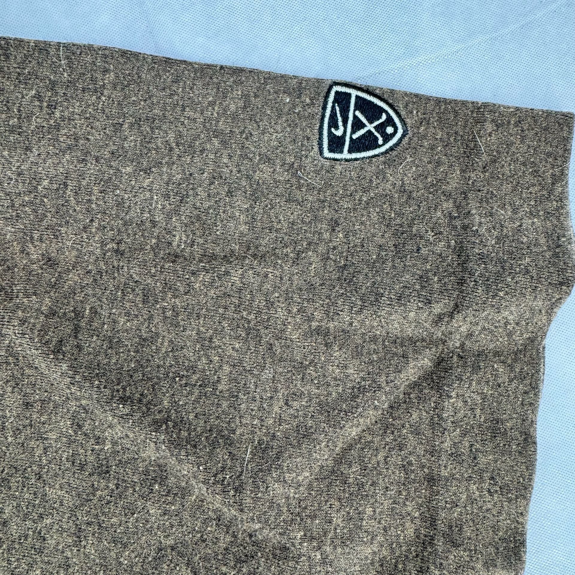 Tiger Woods Nike Golf Polo Shirt Size L Brown Short Sleeve TW Shield 4