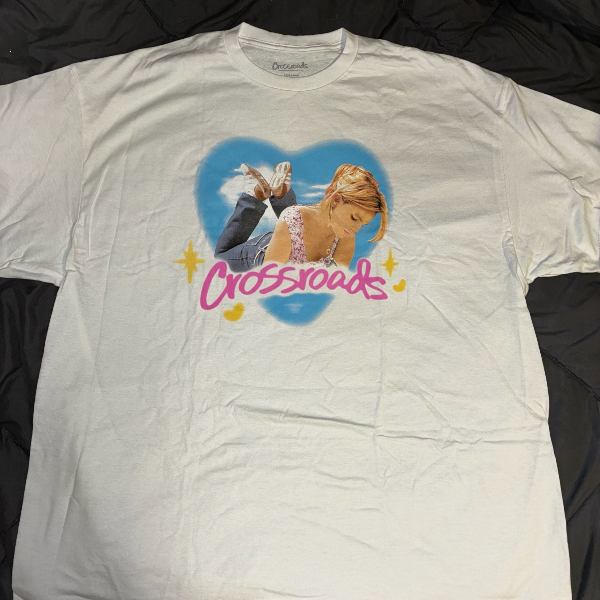 Crossroads Heart Photo T-Shirt XXL White Britney Spears Graphic Tee 2