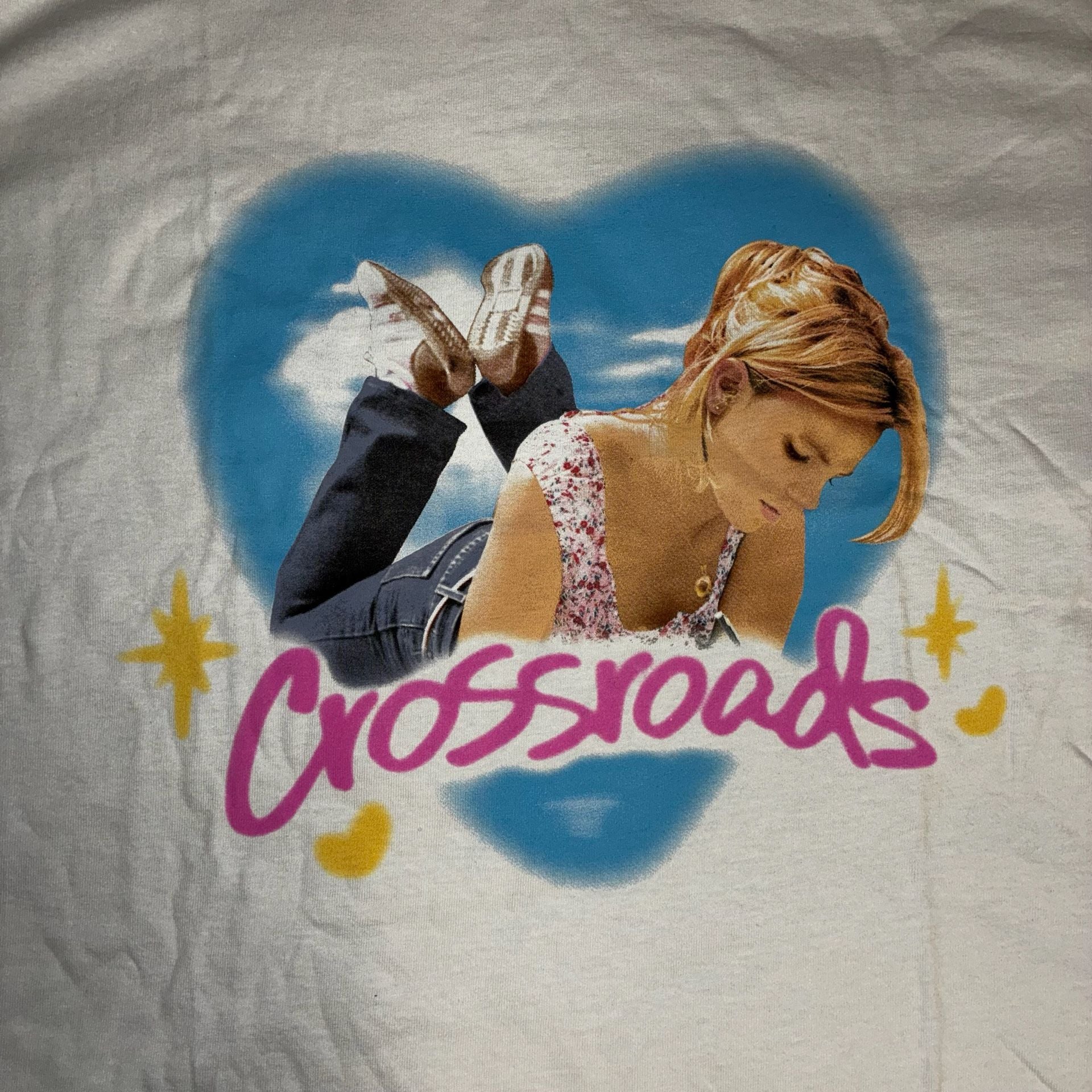 Crossroads Heart Photo T-Shirt XXL White Britney Spears Graphic Tee 3
