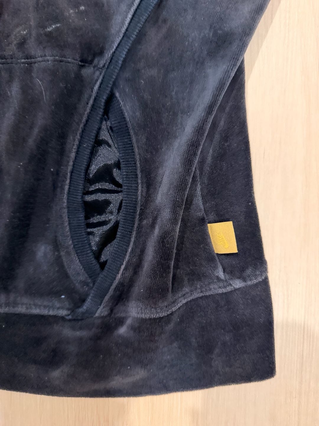 Nike Velour Full Zip Track Jacket Size L (12-14) Black 7