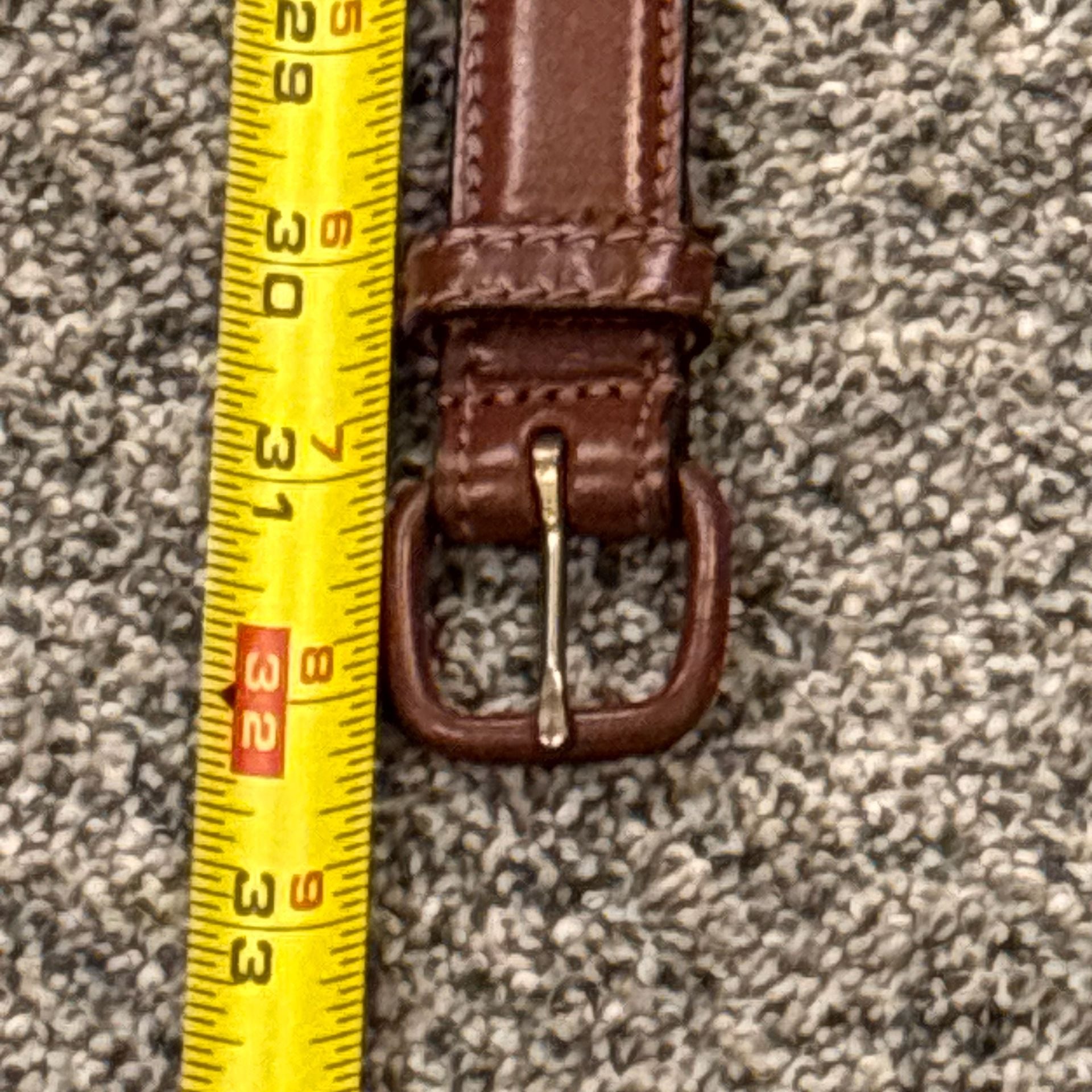 American Apparel Canvas Belt XSmall Yellow Brown Leather 6