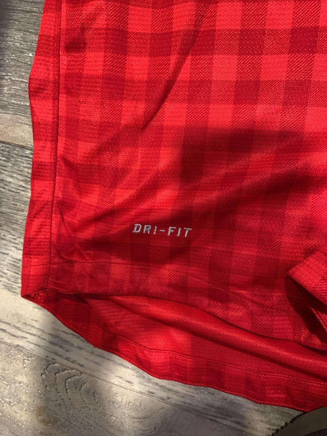 Nike Manchester United Gingham Soccer Jersey Size S Red 6