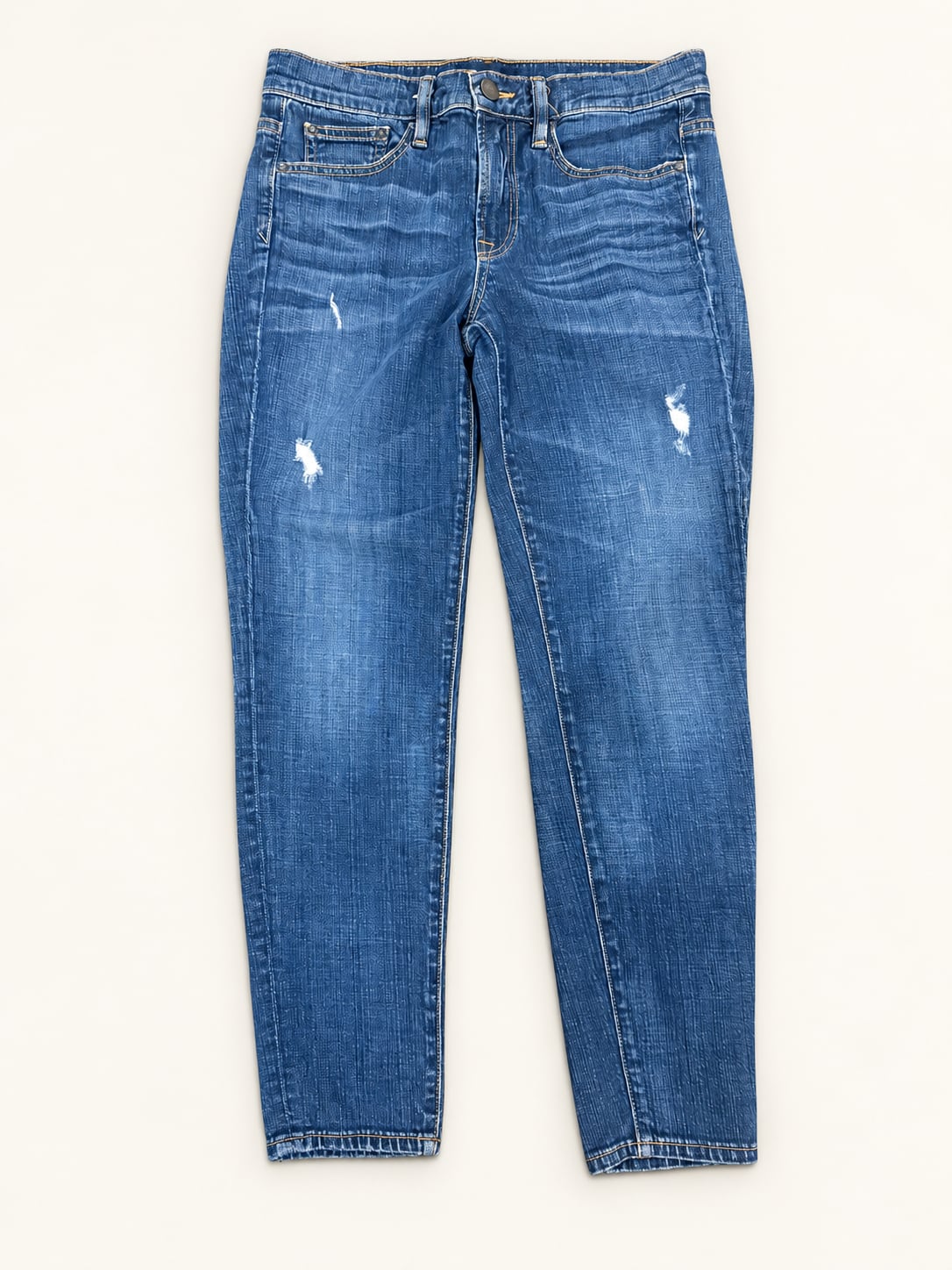 Vince Mason Relaxed Skinny Jeans 27 Blue Distressed Stretch Denim 3