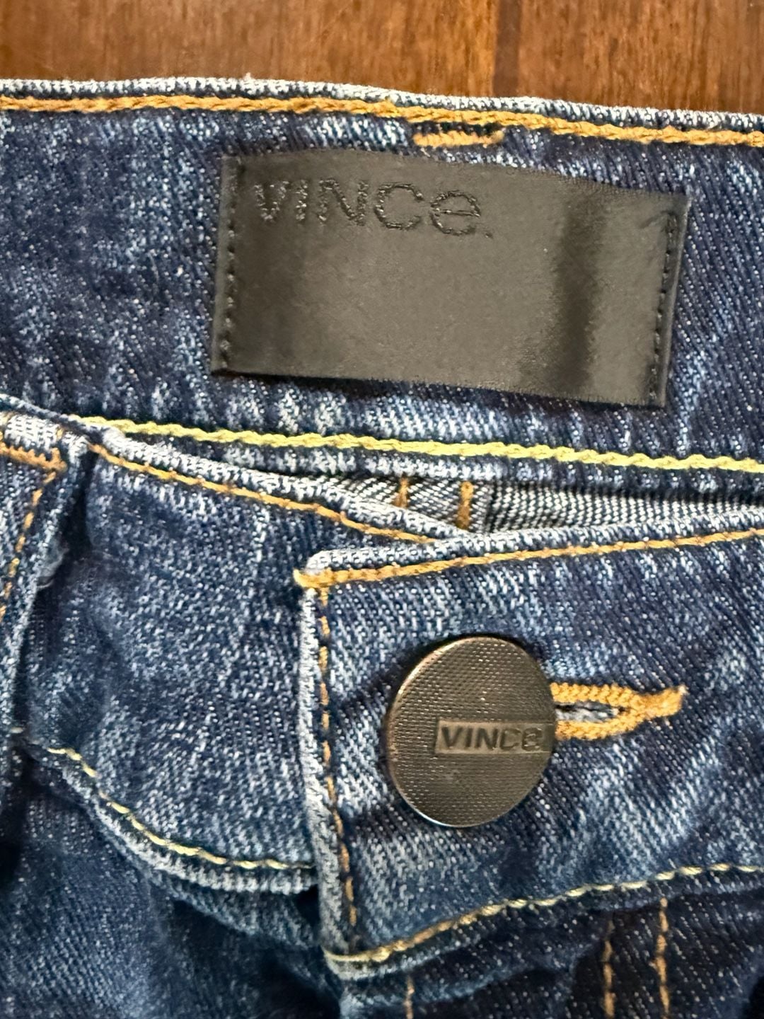 Vince Mason Relaxed Skinny Jeans 27 Blue Distressed Stretch Denim 5