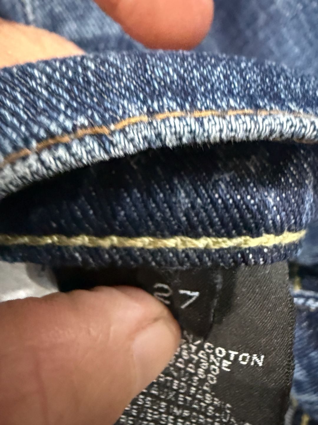 Vince Mason Relaxed Skinny Jeans 27 Blue Distressed Stretch Denim 9