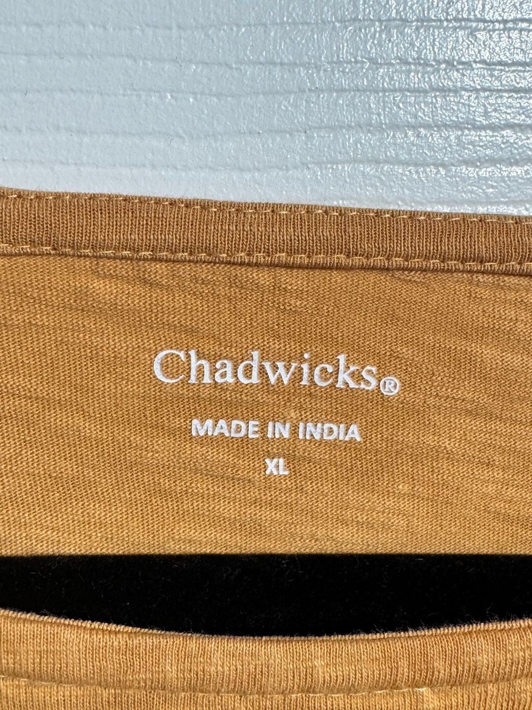 Chadwicks Button-Accent Top Size XL Mustard Yellow 100% Cotton 4