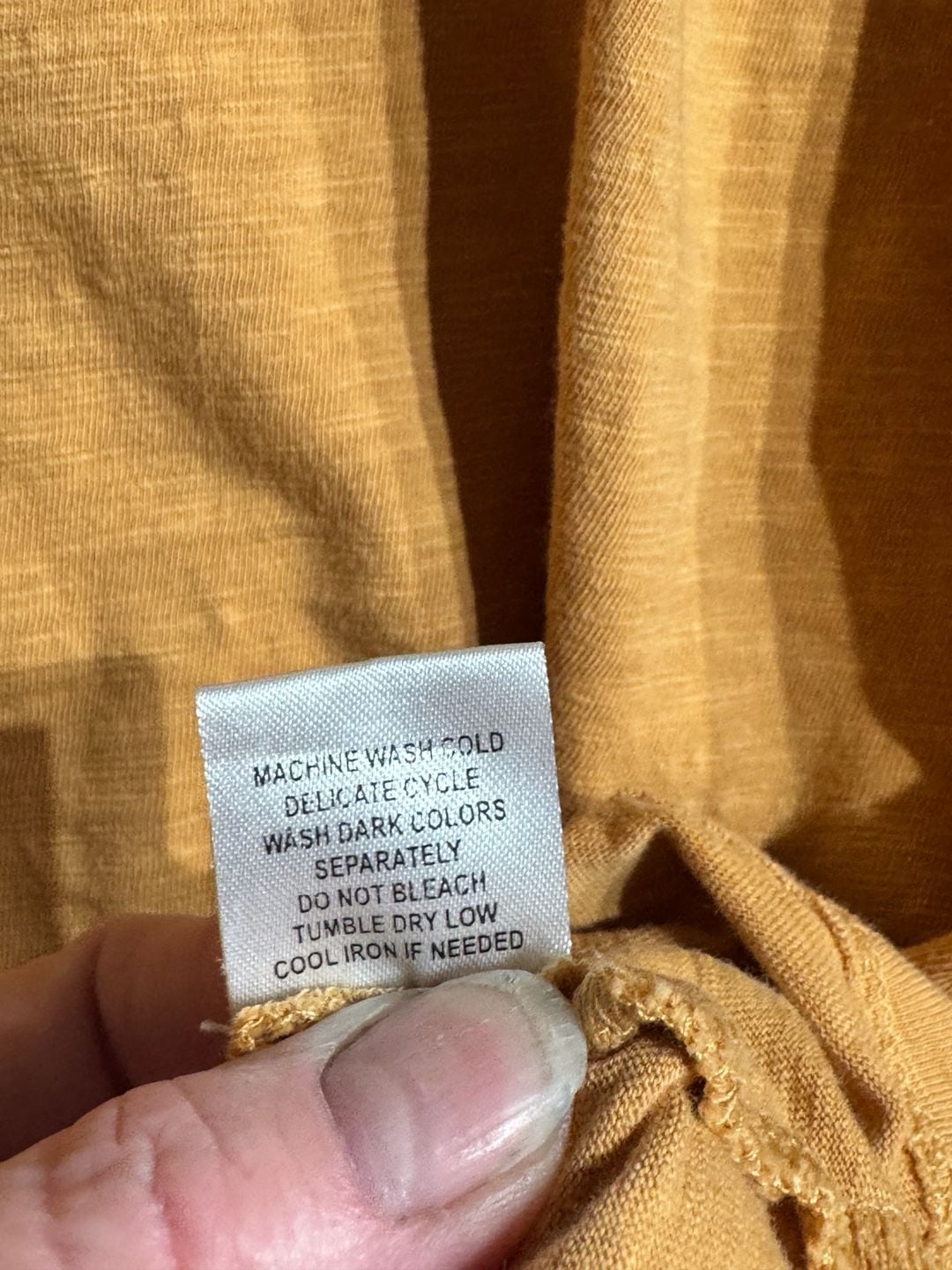Chadwicks Button-Accent Top Size XL Mustard Yellow 100% Cotton 5