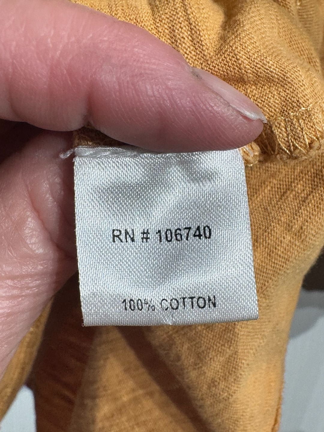 Chadwicks Button-Accent Top Size XL Mustard Yellow 100% Cotton 6