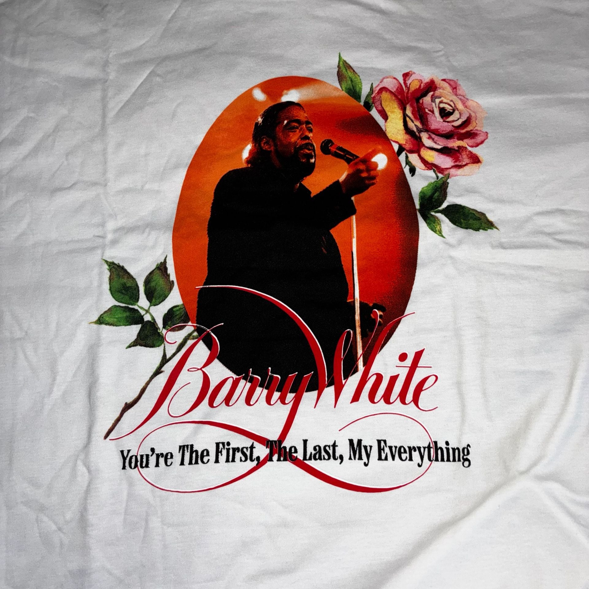 Barry White You're The First T-Shirt Size XL White Graphic Tee 3