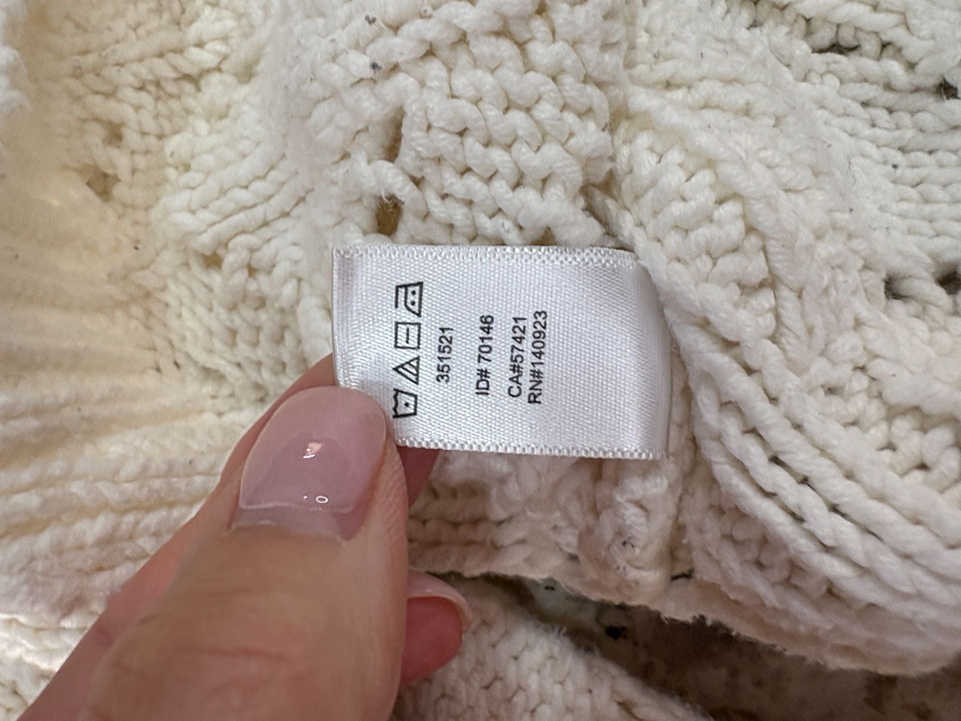 Loft Cable Knit Sweater Size S Cream Cotton Blend Pullover 5