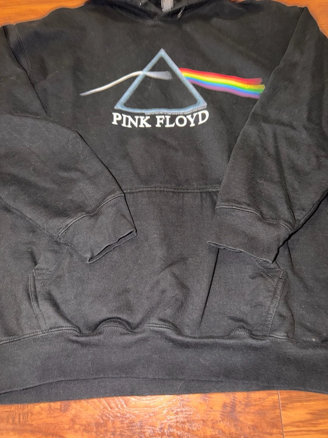 Pink Floyd Dark Side Of The Moon Hoodie Size L Black Pullover 3