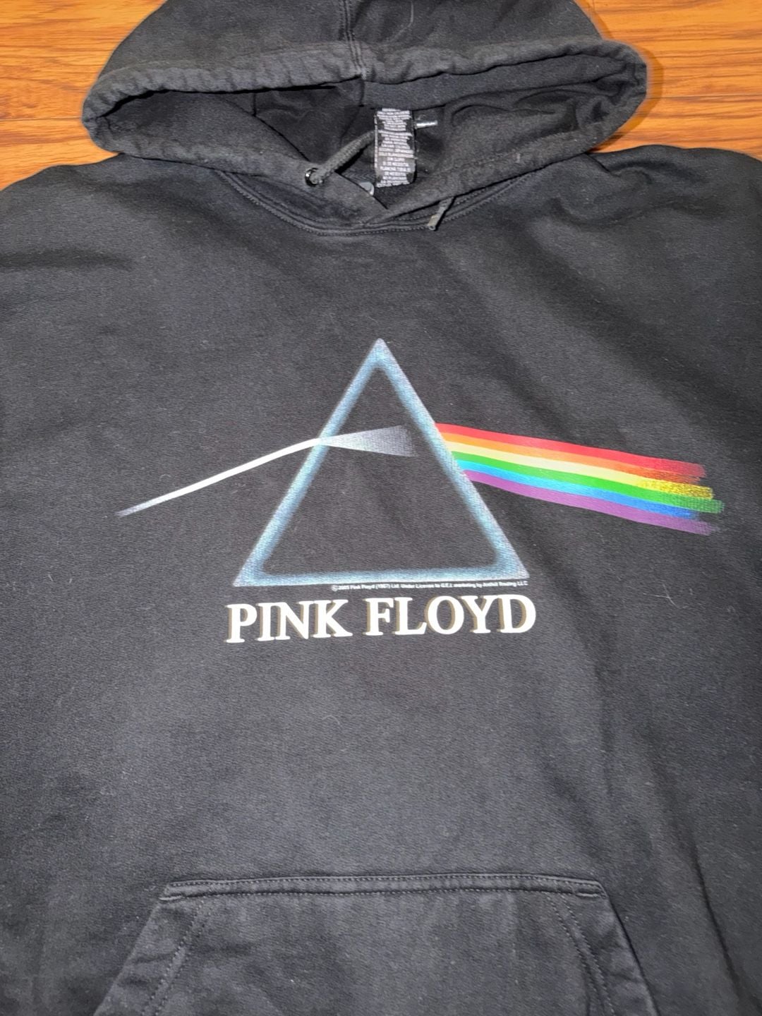 Pink Floyd Dark Side Of The Moon Hoodie Size L Black Pullover 4