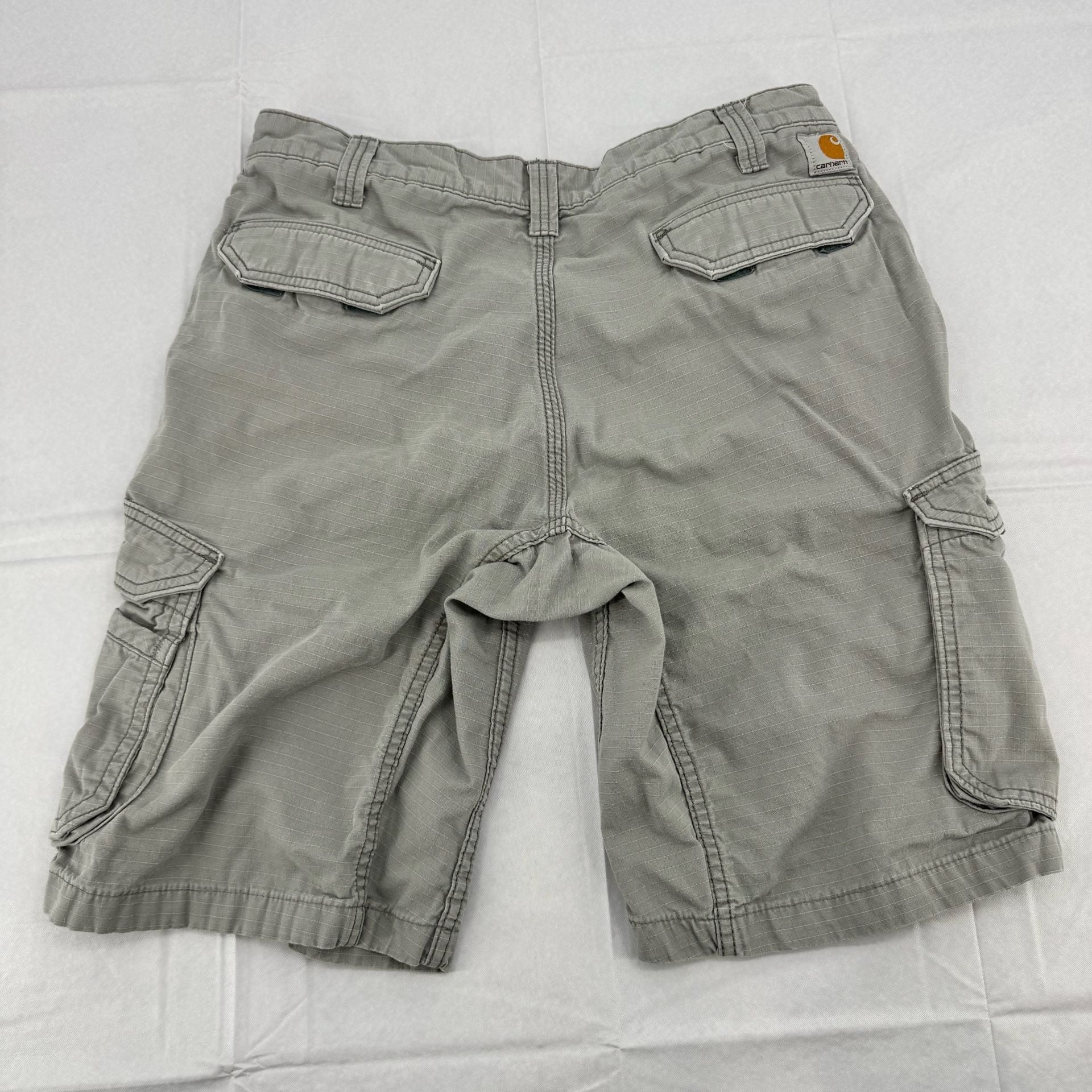Carhartt Force Relaxed Fit Cargo Shorts Size 32 Gray Ripstop 3