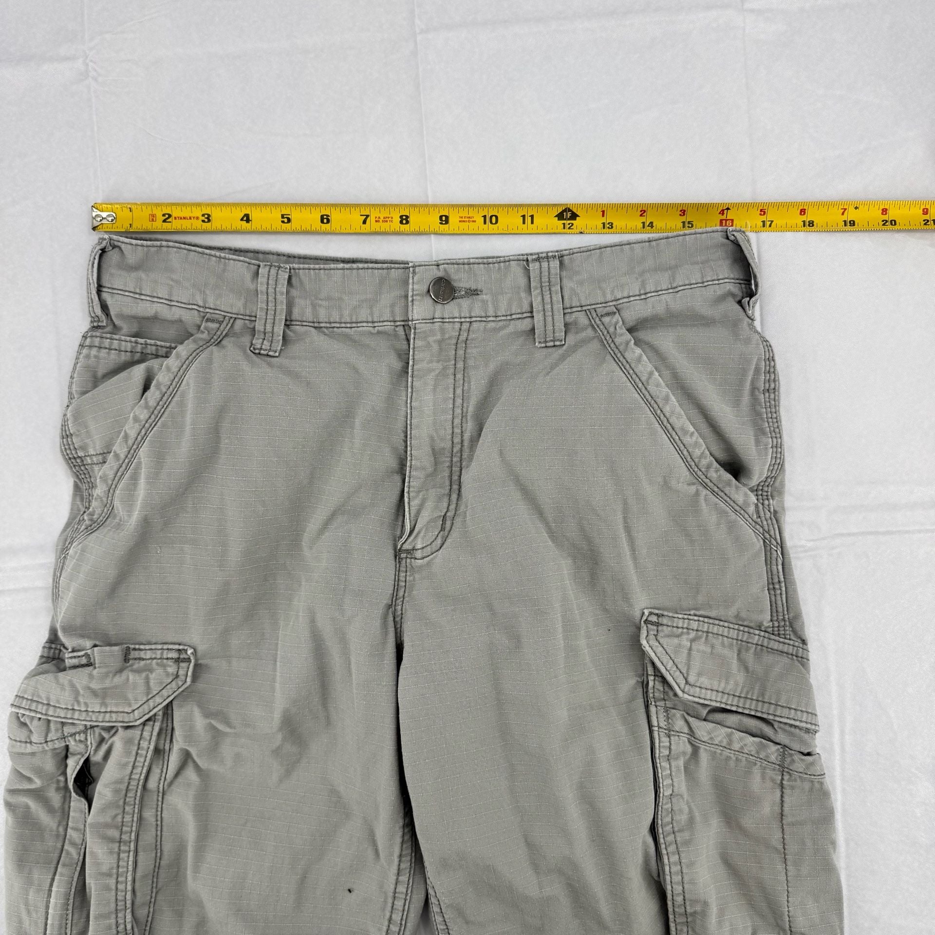 Carhartt Force Relaxed Fit Cargo Shorts Size 32 Gray Ripstop 5
