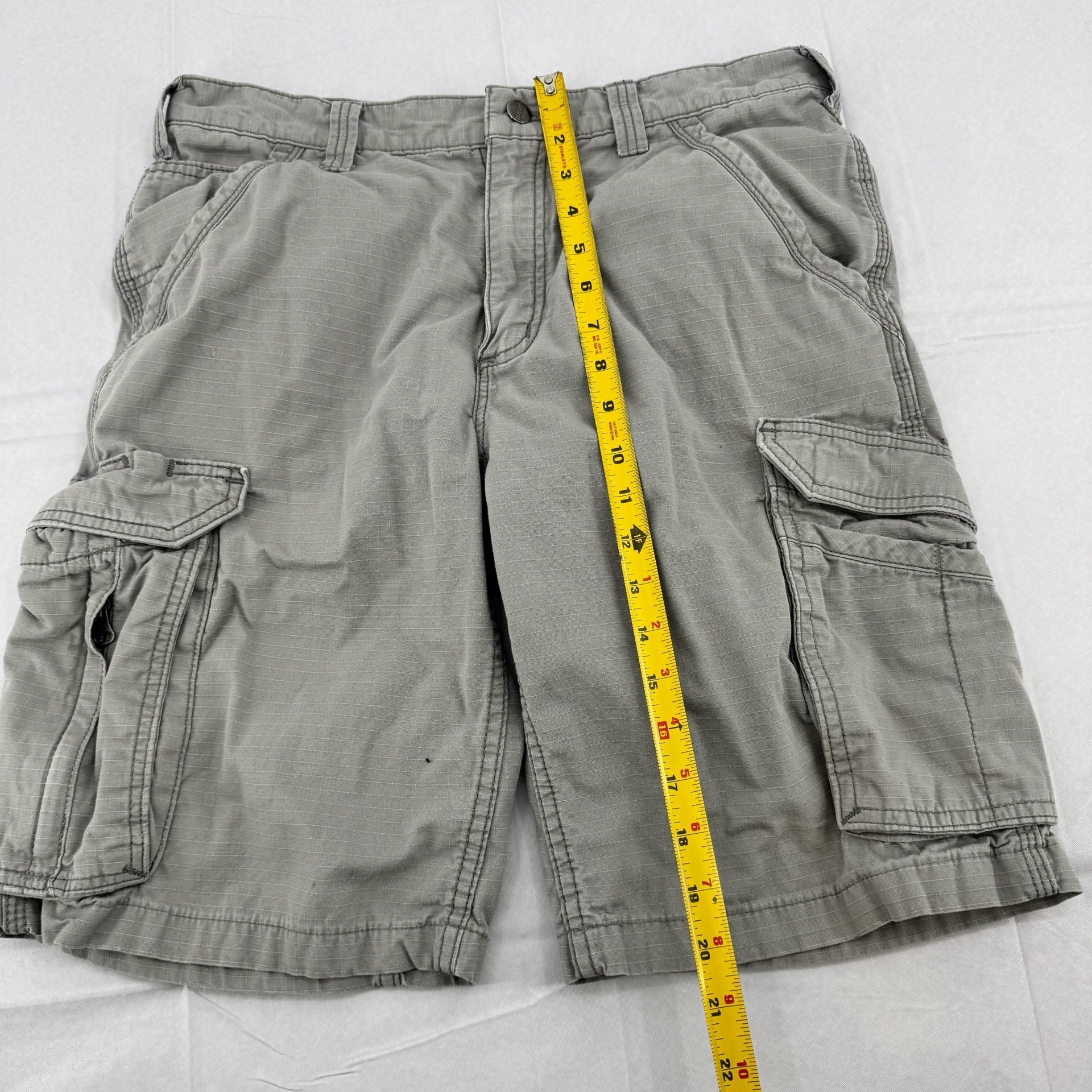 Carhartt Force Relaxed Fit Cargo Shorts Size 32 Gray Ripstop 6