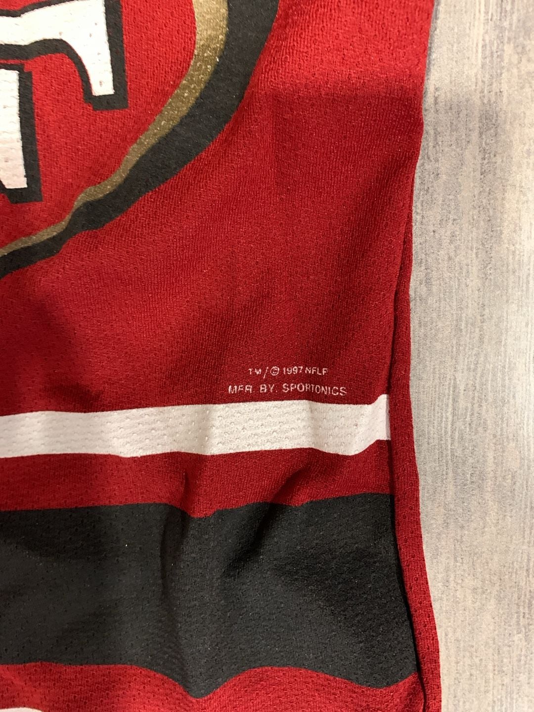Sportonics Vintage San Francisco 49ers 1997 Jersey Red Black 3