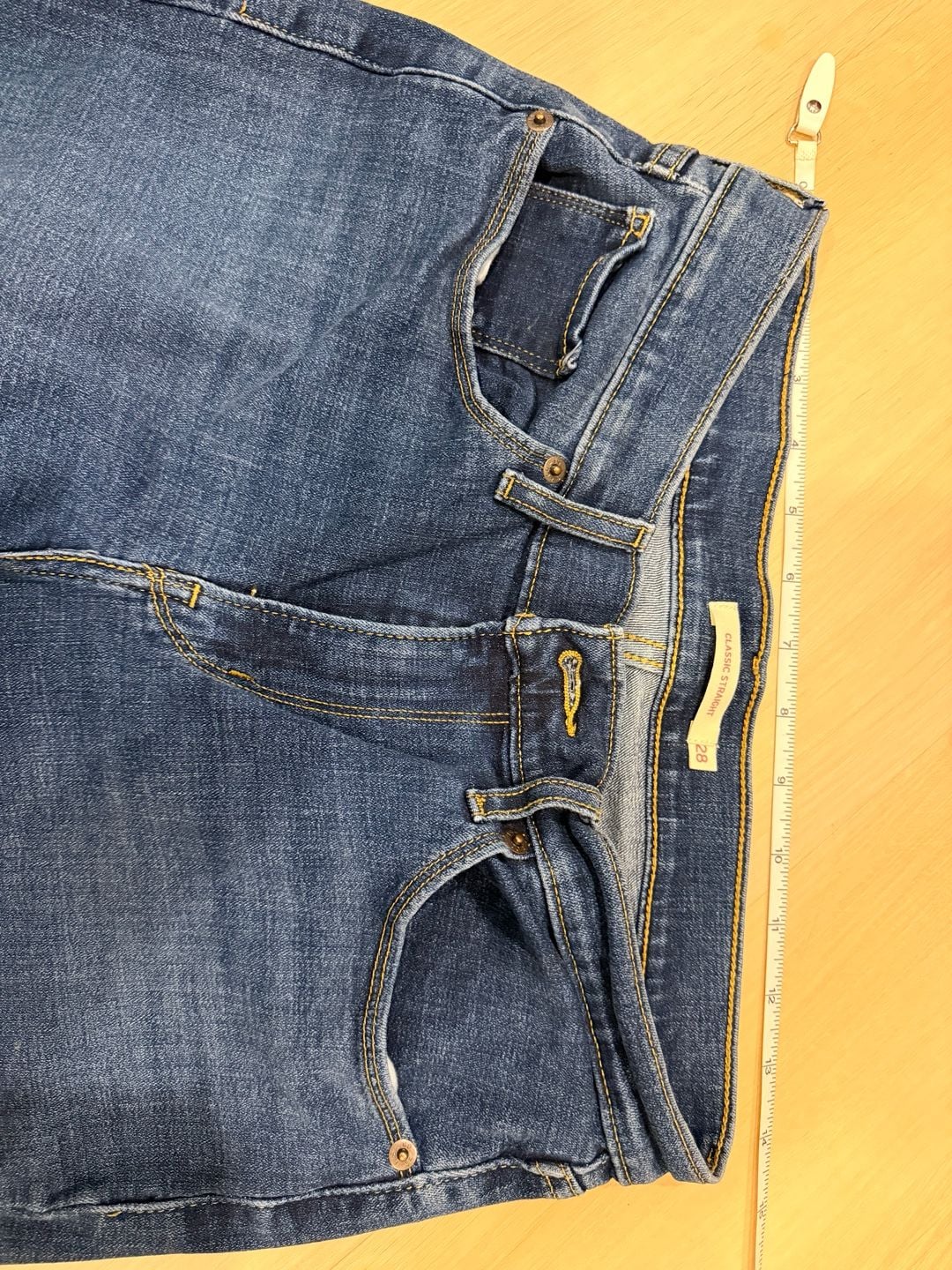 Levi's Classic Straight Jeans 28x27 Blue Denim 4