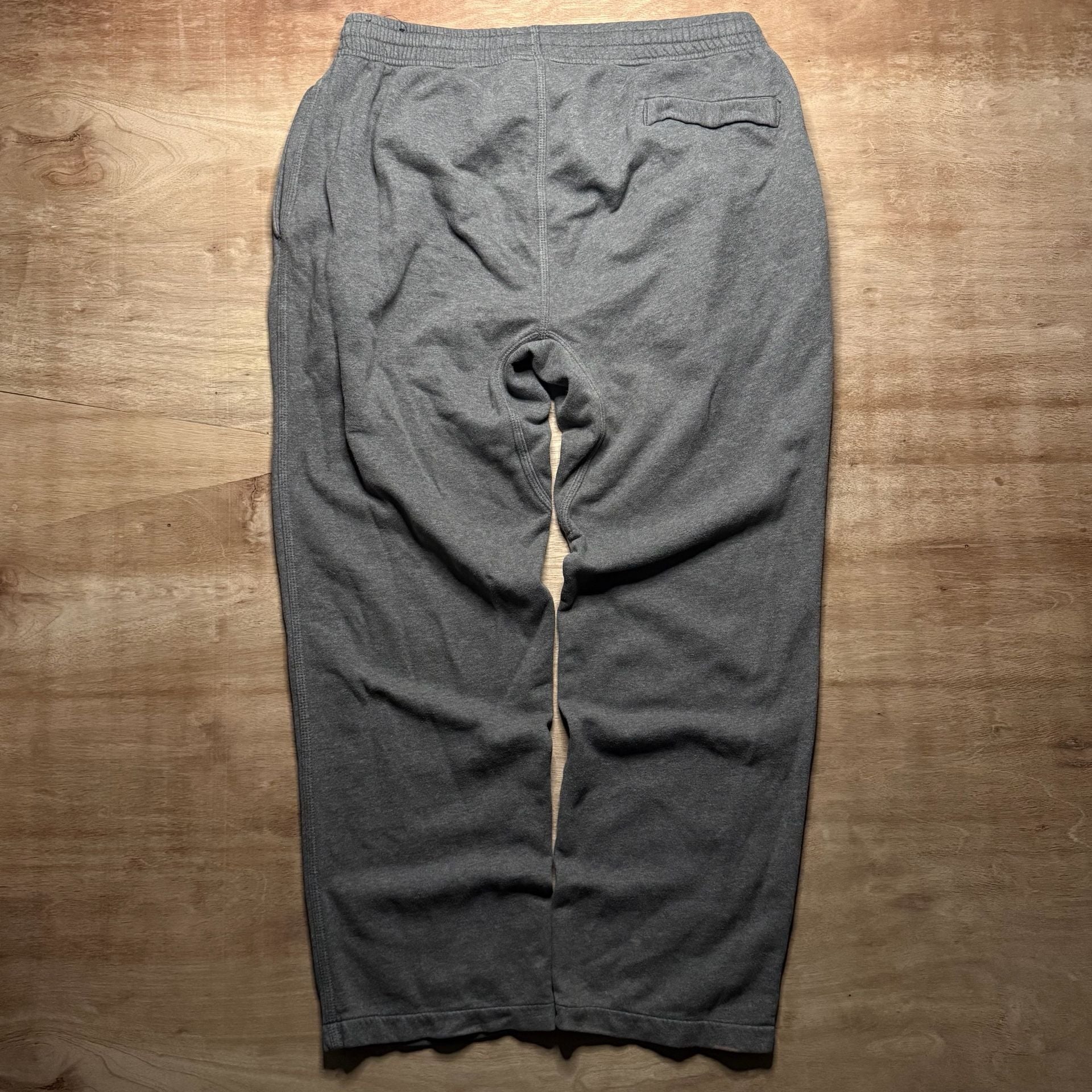 Nike Retro 2010s Gray Fleece Sweatpants Baggy Straight Leg Men's L 4