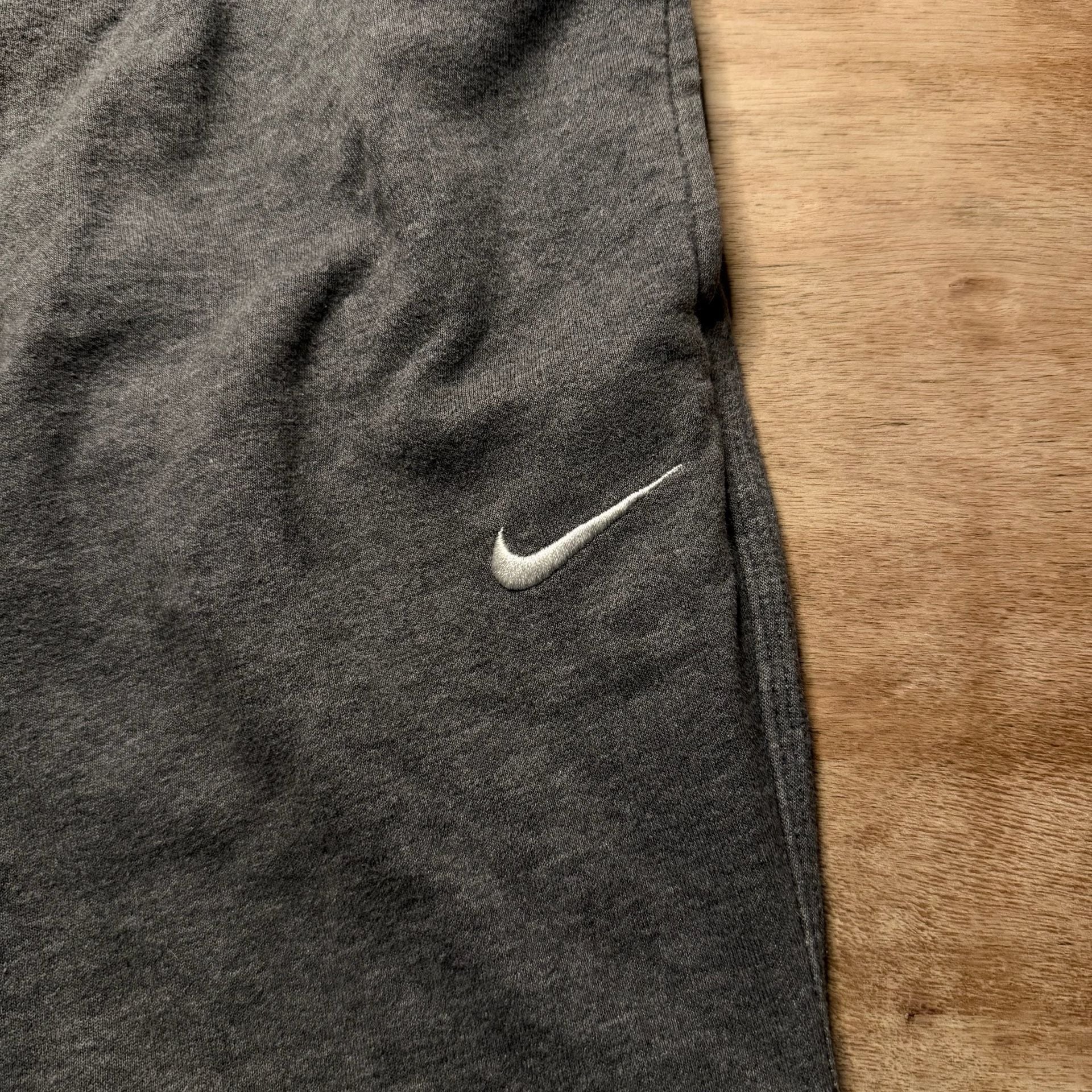 Nike Retro 2010s Gray Fleece Sweatpants Baggy Straight Leg Men's L 5