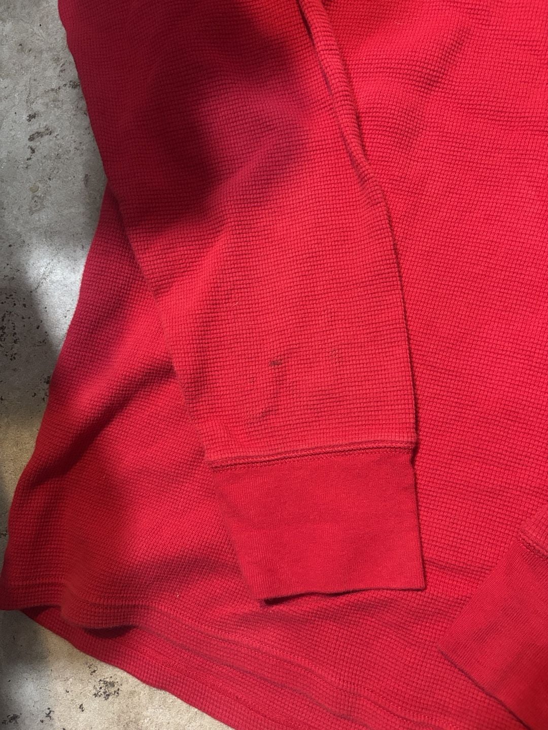 Polo Ralph Lauren Thermal Long Sleeve Shirt Size XL Red Waffle Knit 4