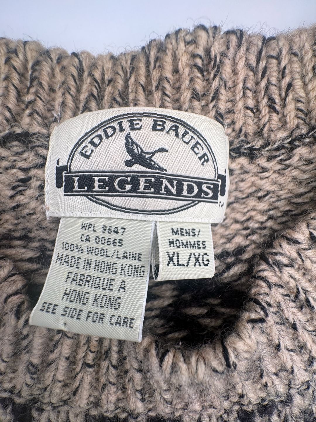 Vintage Eddie Bauer Legends 100% Wool Fair Isle Nordic Sweater Men’s XL 3