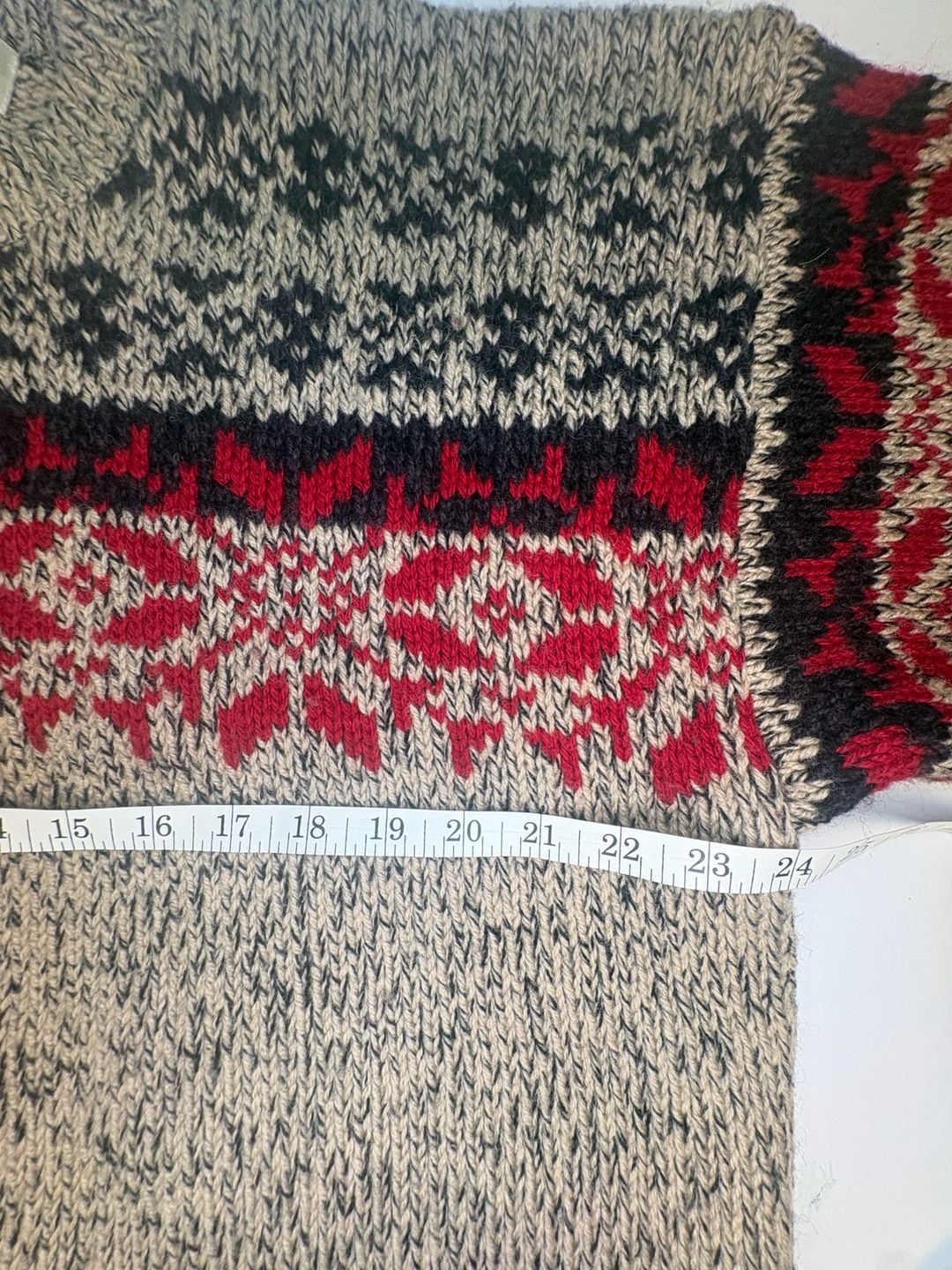 Vintage Eddie Bauer Legends 100% Wool Fair Isle Nordic Sweater Men’s XL 5