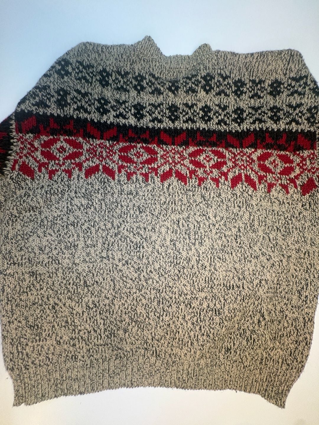 Vintage Eddie Bauer Legends 100% Wool Fair Isle Nordic Sweater Men’s XL 6