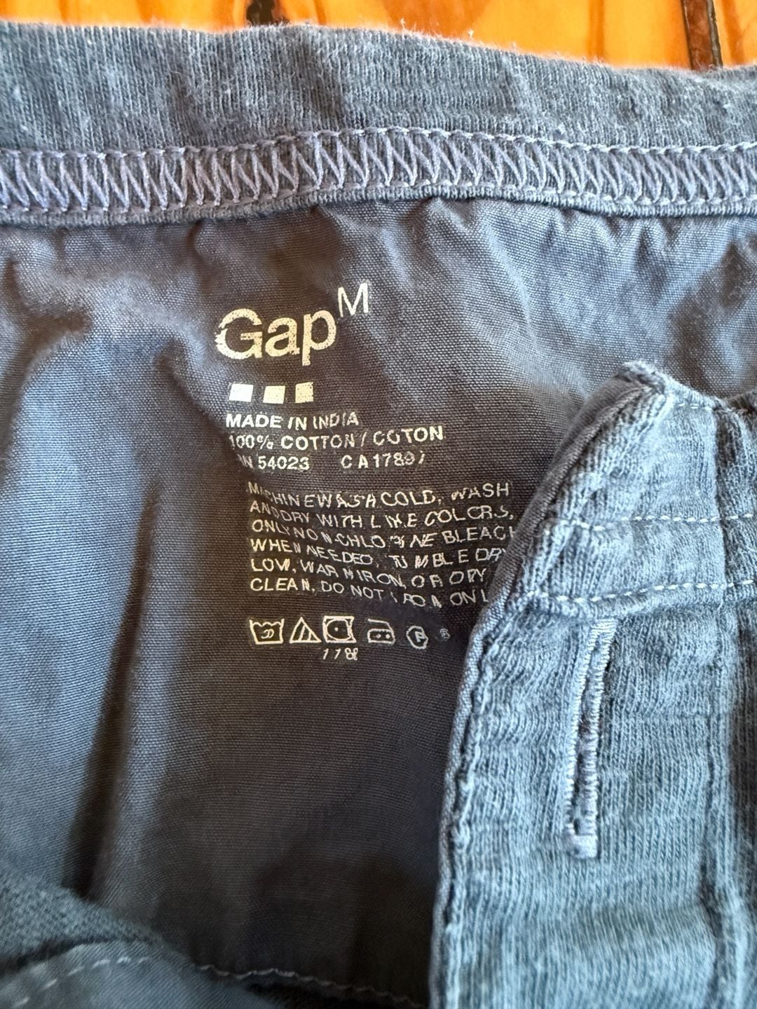 Gap Long Sleeve Henley Size M Blue Cotton Shirt 4