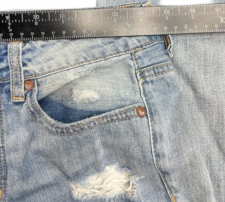American Eagle Tomcat Jeans Size 2 Light Wash Distressed Button Fly 7
