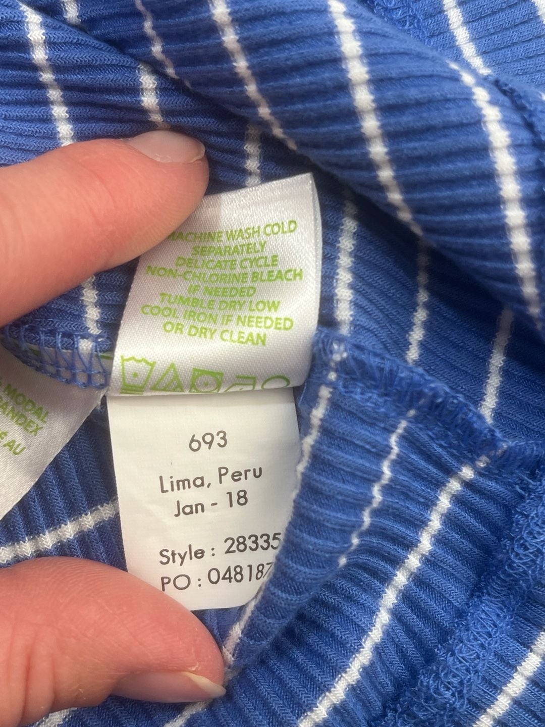Lilly Pulitzer Dress Size M Blue White Striped Ribbed Lace Sleeve 5