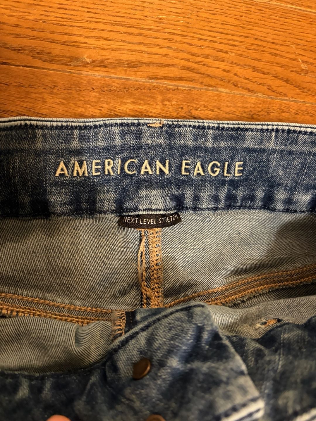 American Eagle Curvy Super Hi-Rise Flare Jeans Size 10 Short 4
