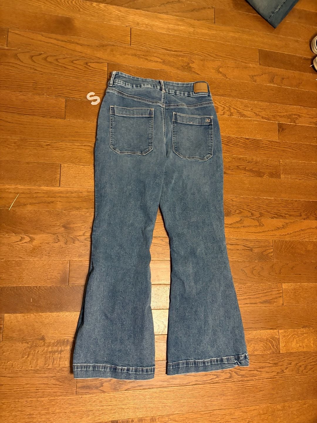 American Eagle Curvy Super Hi-Rise Flare Jeans Size 10 Short 7