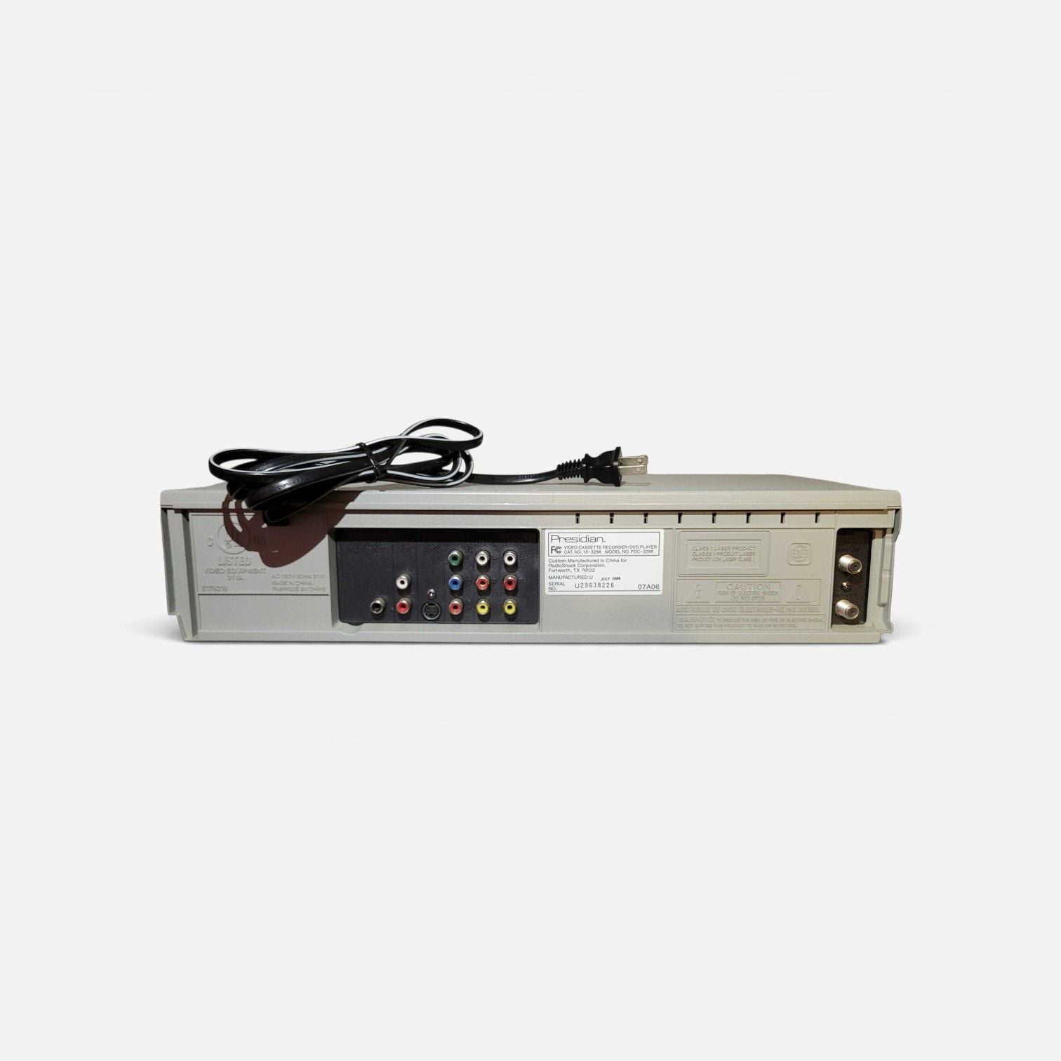 Presidian VCR DVD Recorder Progressive Scan Model PDC-3286 3
